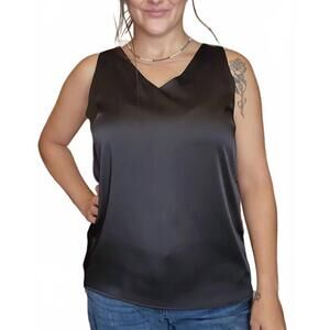 NEW PAPILLON elegant satin camisole top in black